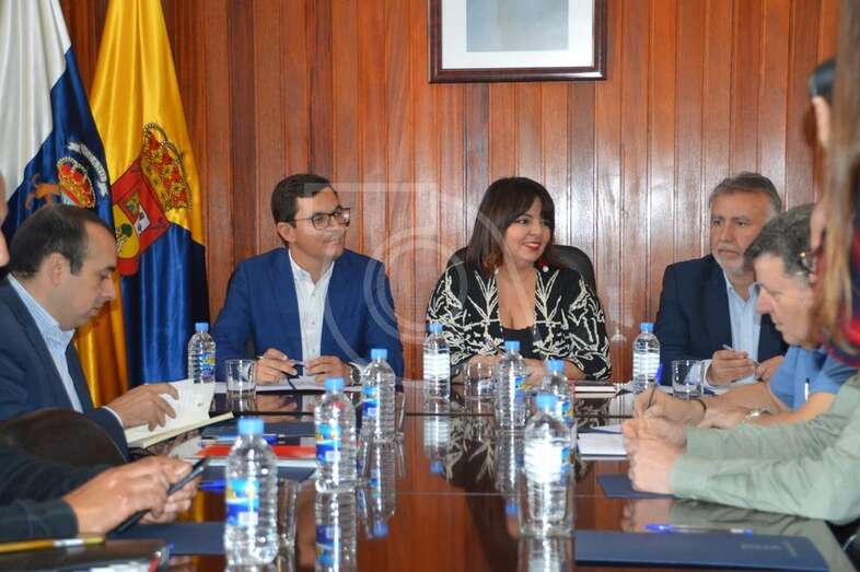 Momento del encuentro de esta mañana en Telde (Foto TA)